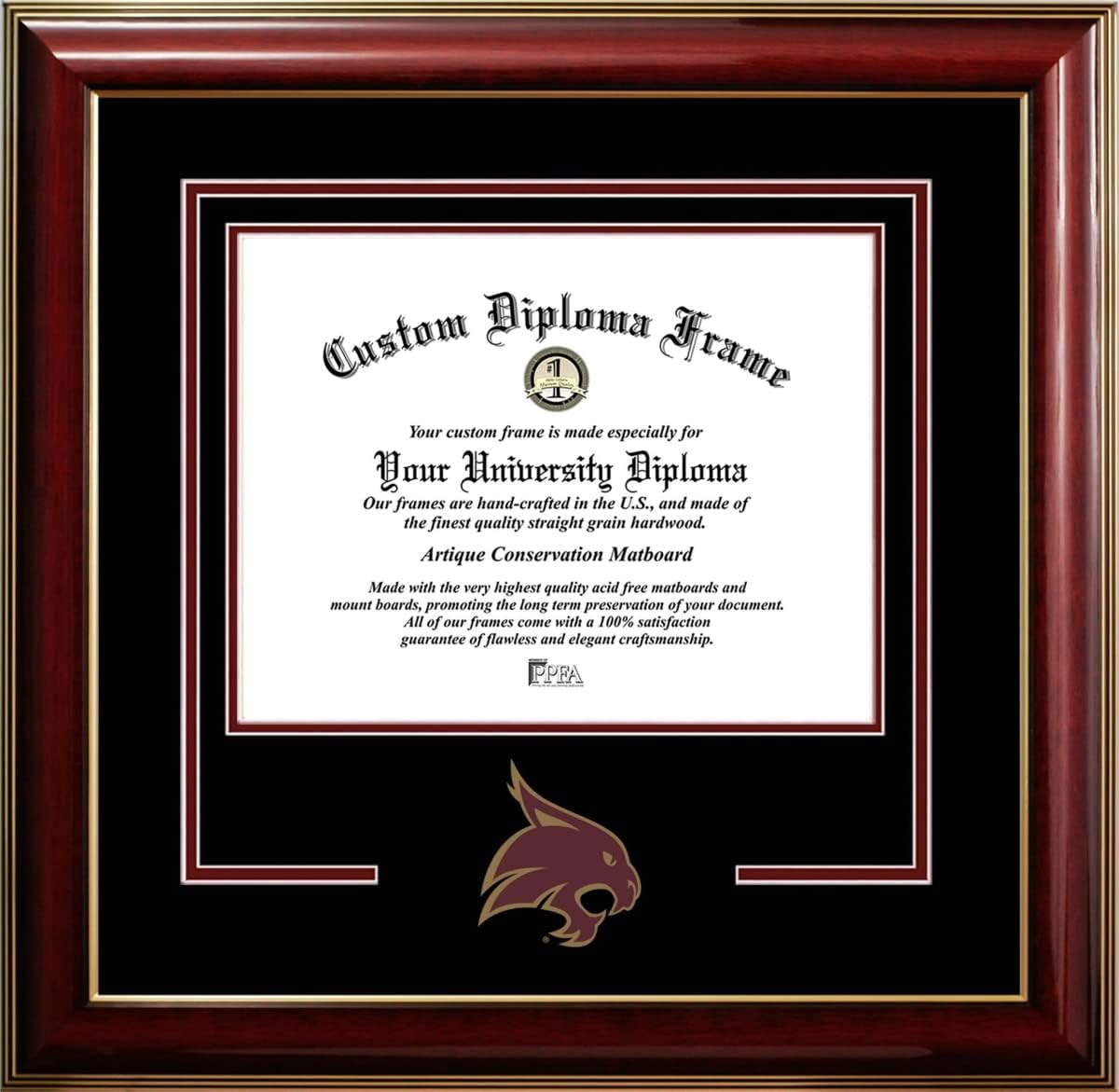 Campus Images Texas State Bobcats 14w x 11h Classic Spirit Logo Diploma Frame
