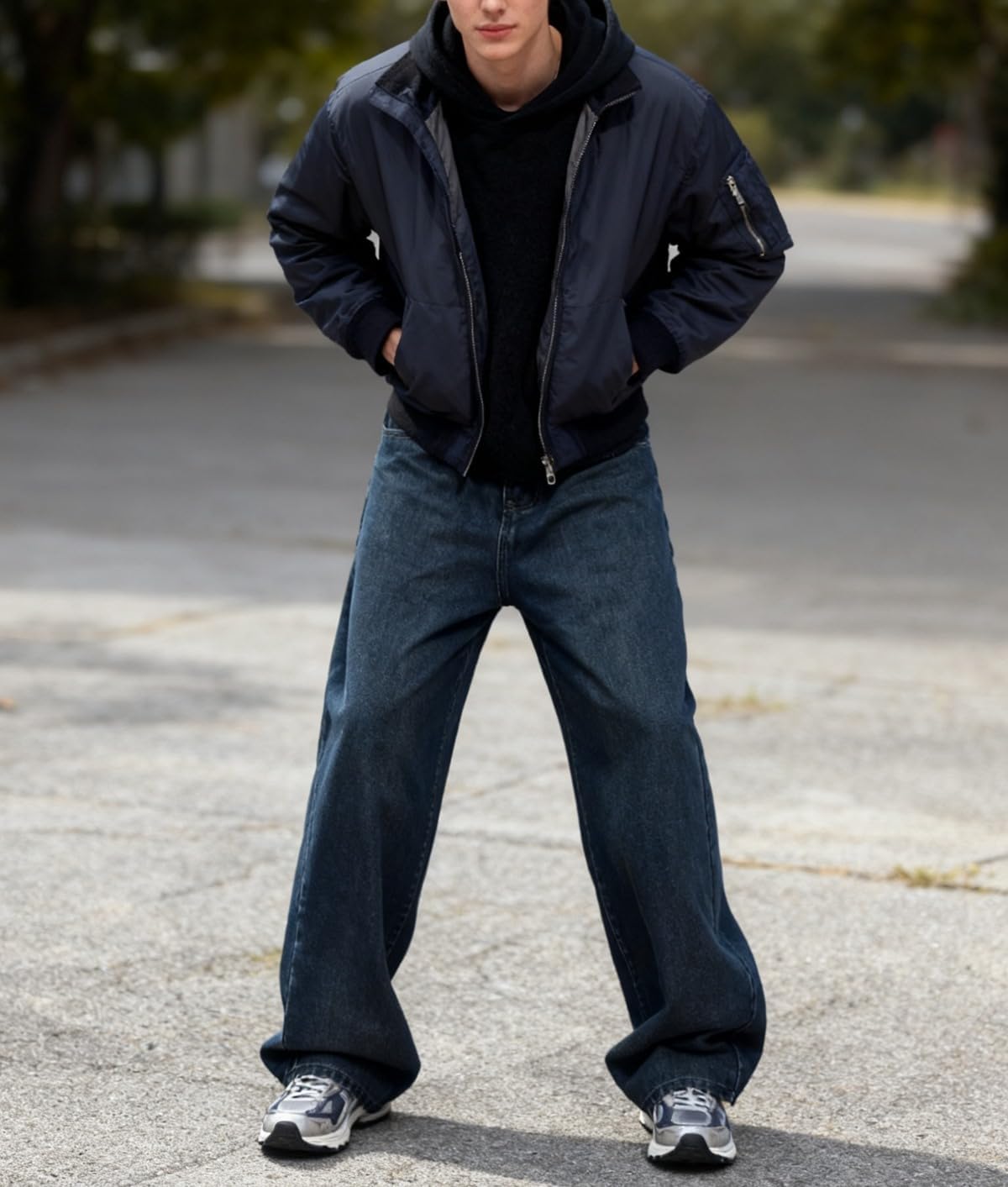 Unisex Y2K Hip Hop Street Jeans with Skeleton Print, Gothic Baggy Jeans, Vintage High Waist Denim, Wide Leg Pants - Image 5