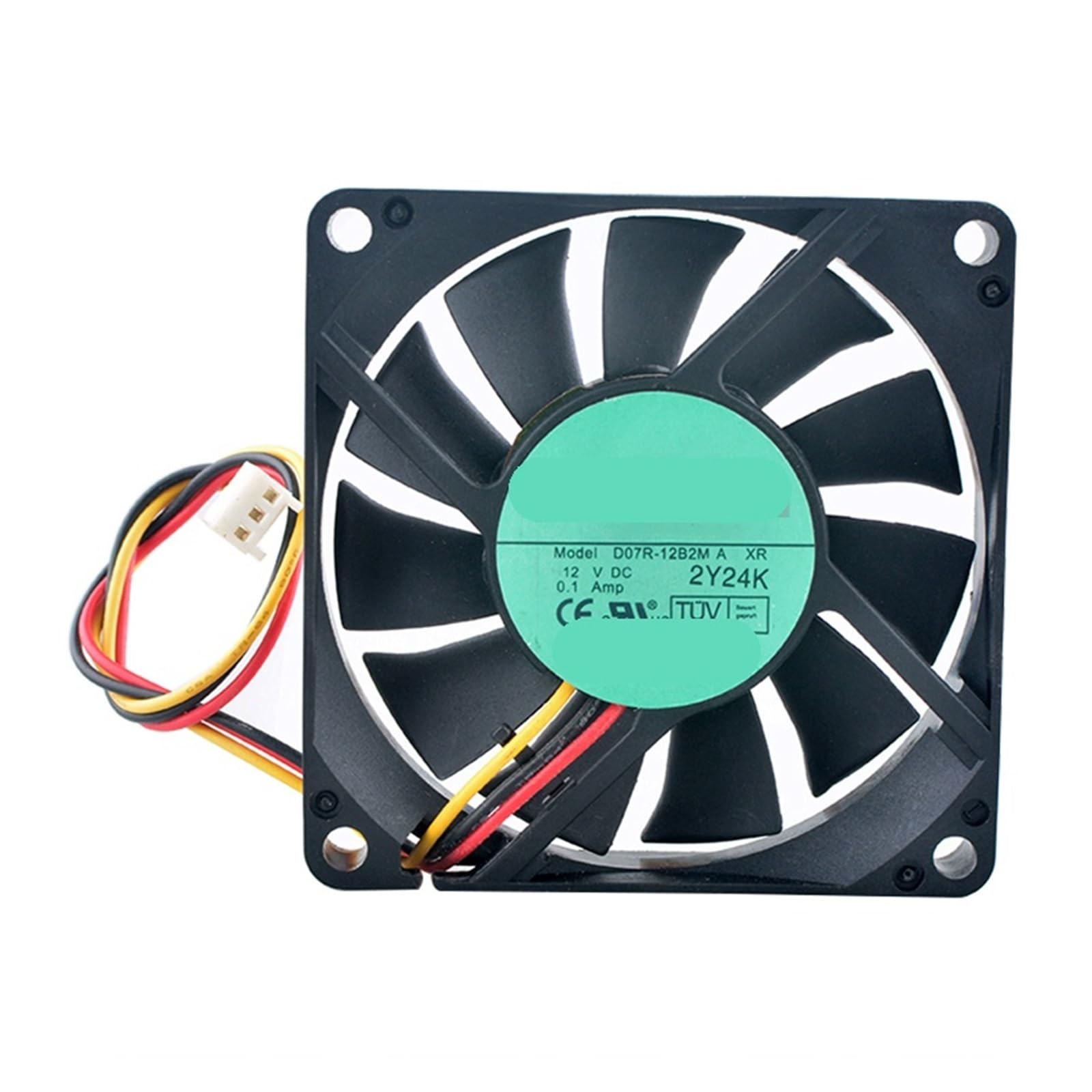 JJKKOZVQF D07R-12B2M 7cm 70mm fan 70x70x15mm DC12V 0.10A 3pin Dual ball bearing cooling fan