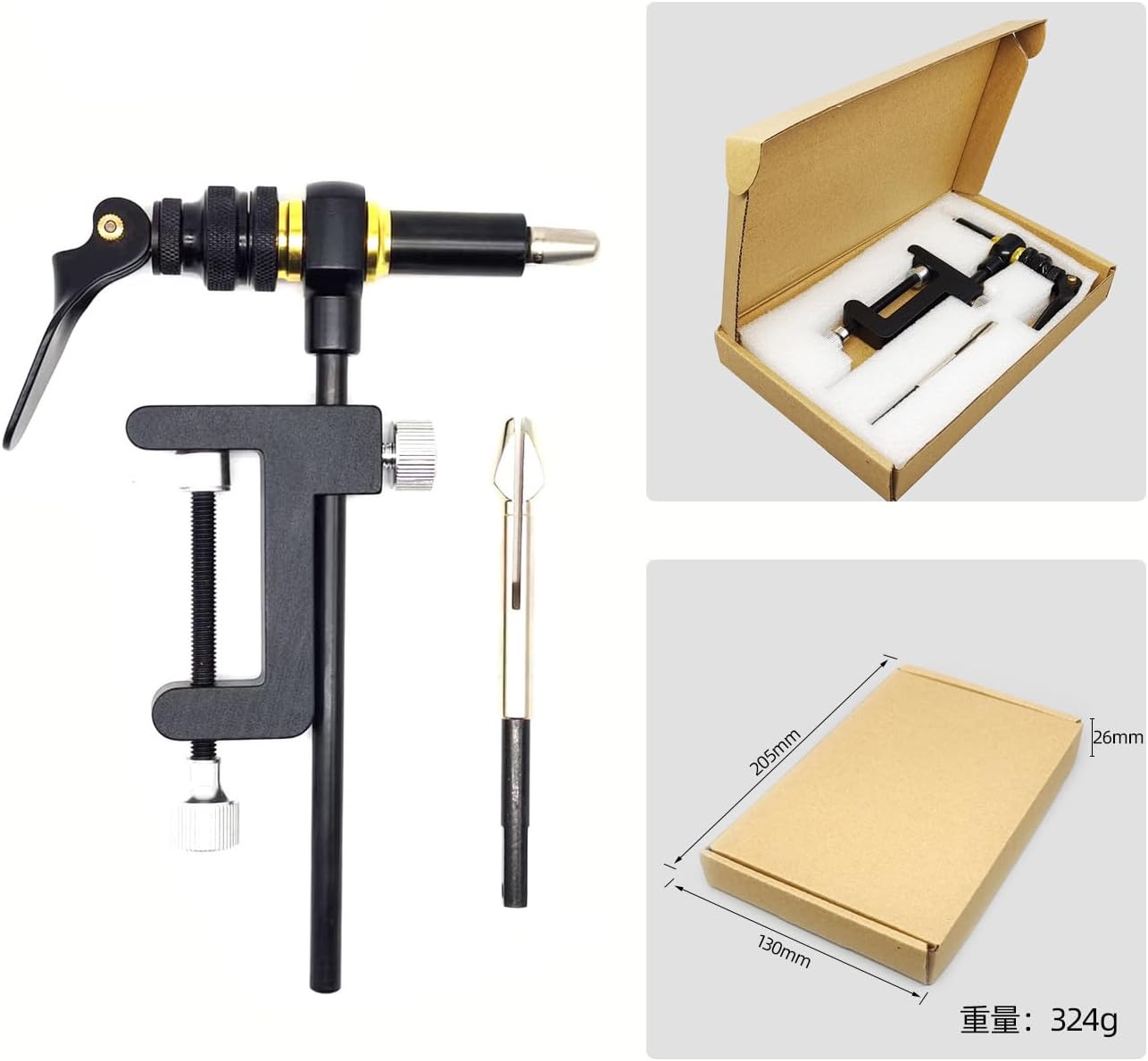 Pack of 1 Set Fly Tying Vise Bobbin Thread Holder Professional Easy to Use Fly Tying Tool Tying Fishing Lures Bobbin Thread Holder Portable