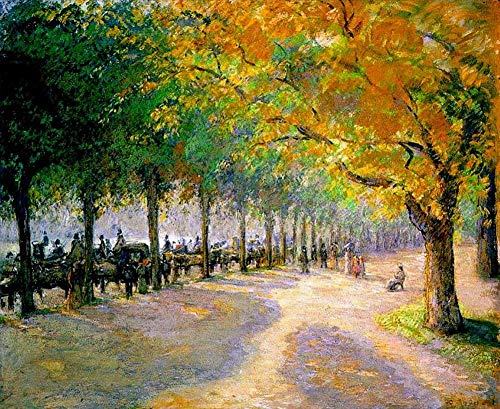 Peinture à l'huile Hyde Park par Camille Pissarro, toile de maître peinte à la main