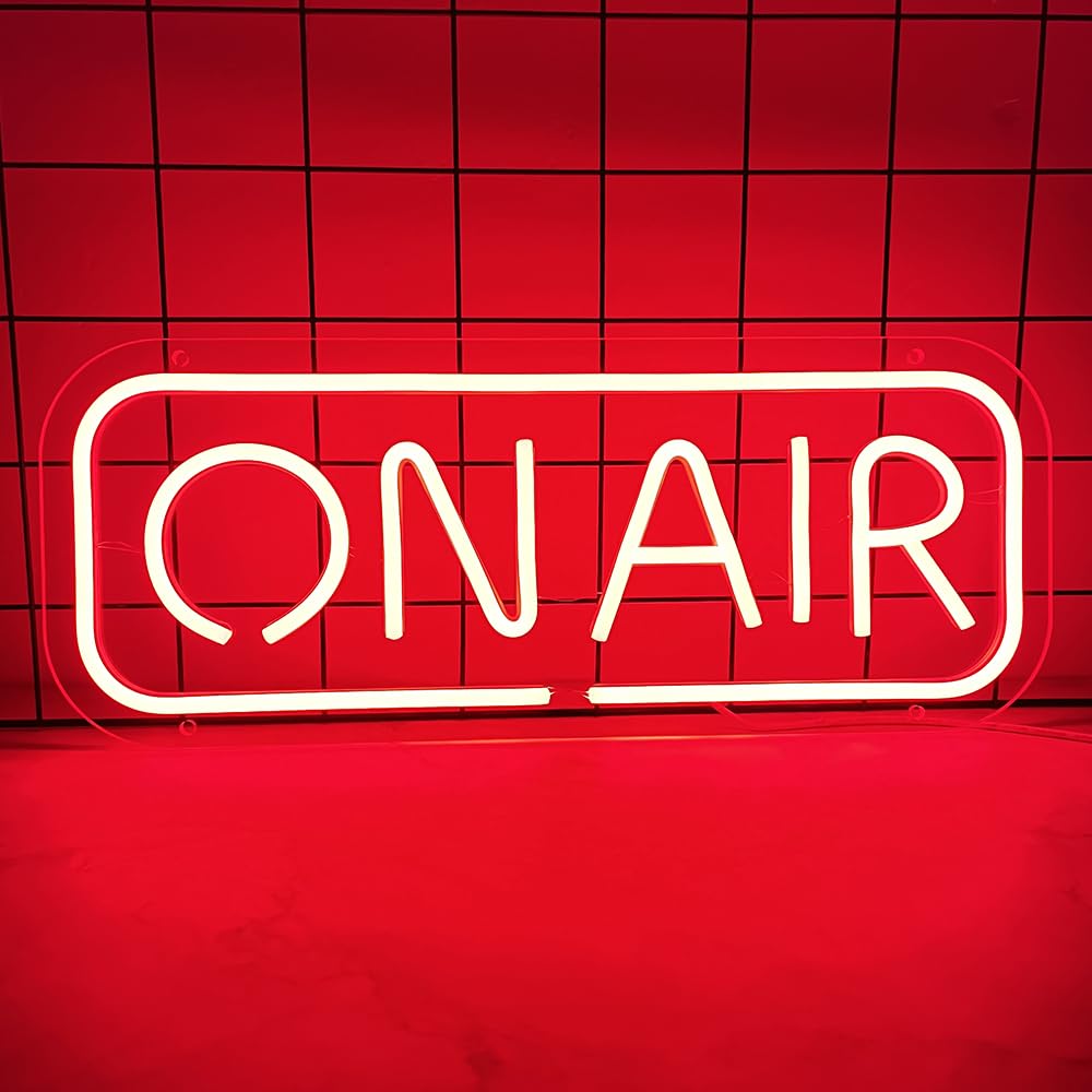 On Air Neon Sign, LED Studio Live Decorative Lights Red Neon Light Sign for Twitch Tiktok, Youtube Streamers/Gamers
