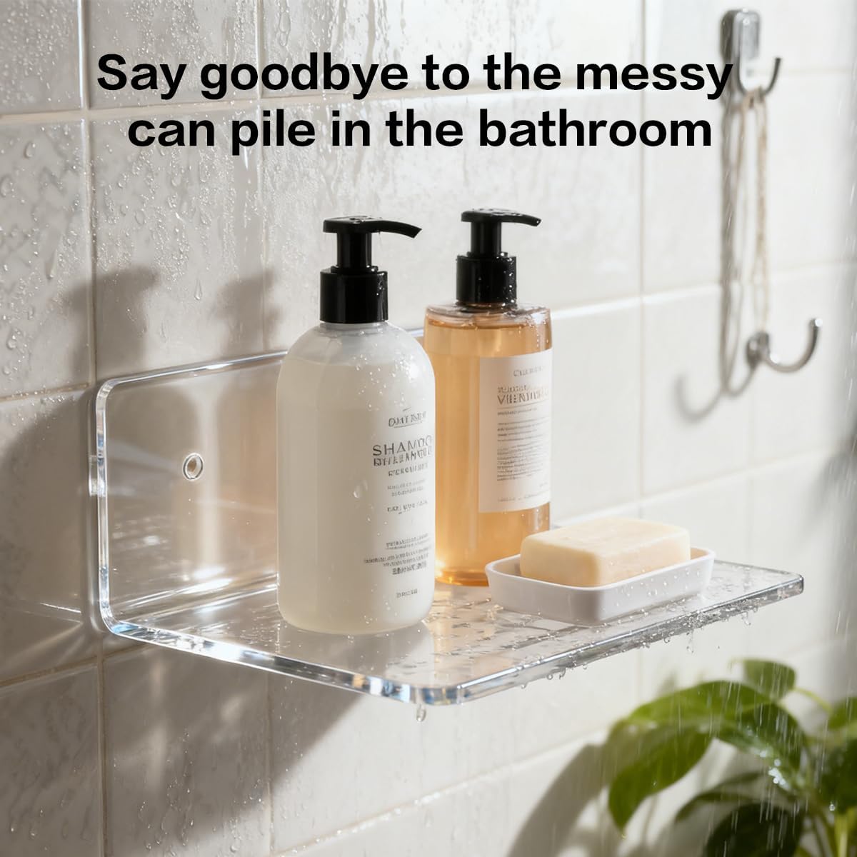 Haploon 30 Pcs Small Acrylic Floating Shelves Bulk for Wall 4 Inch Wall Mounted Shelves Invisible, L-Shaped Clear Acrylic Shelf for Bedroom, Bathroom, Living Room, Office - Image 7