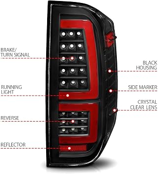 ANZO - Black Sequential Fiber Optic LED Tail Lights