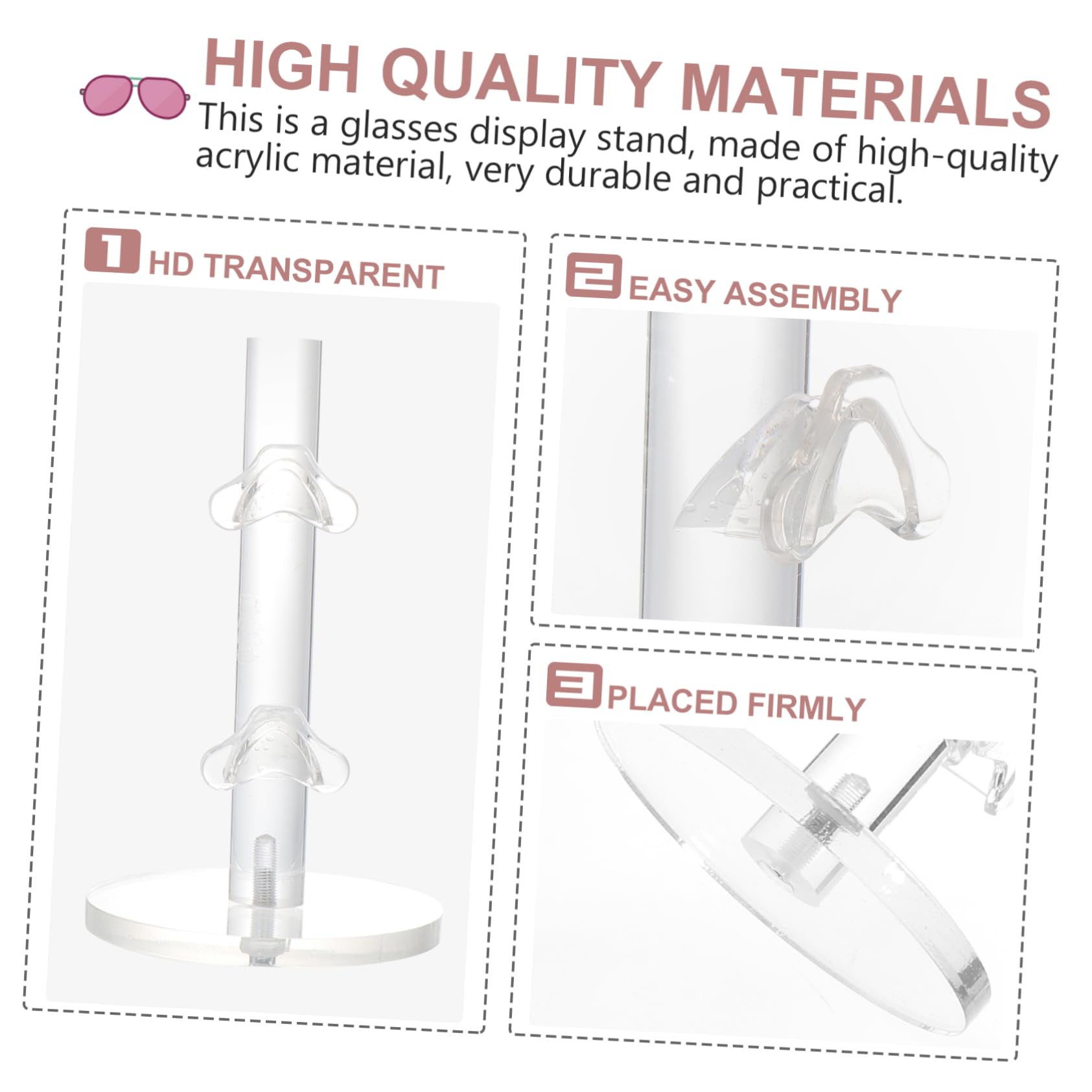 GANAZONO Elegant Eyeglass Holder Rack Space-saving Tabletop Display for of Glasses