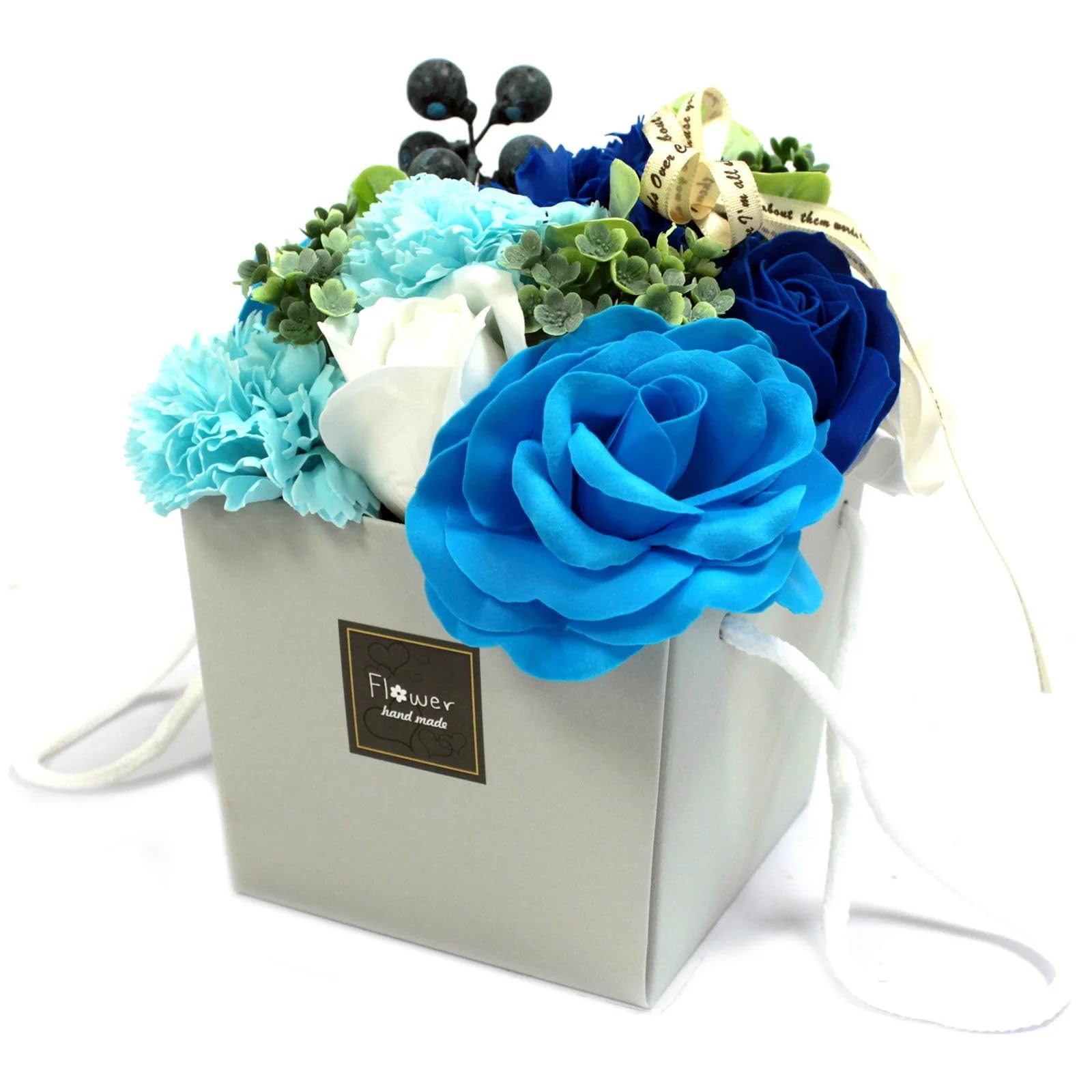 Soap Flower Bouquet Blue Wedding Luxury Soap Flowers