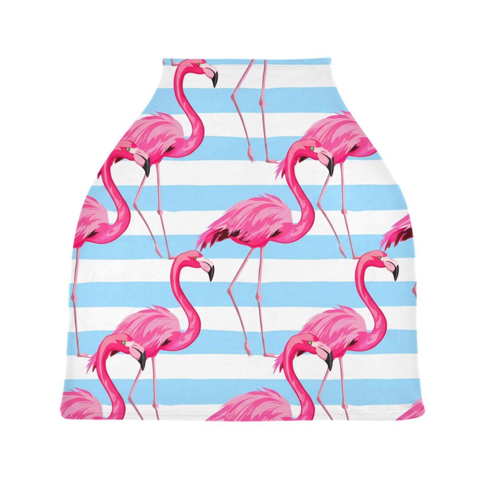 Nesatuwa Baby Car Seat Cover Flamingo Breastfeeding Covers Stretchy Breathable Multi-Use Cover Carseat Canopy for Girls and Boys