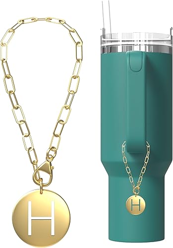TMNovo Stanley Cup Accessories Charms  Stanley Charms Oro o Plata  Inicial para Stanley Cup Charm  Accesorios Stanley de 40 onzas, accesorios Yeti y