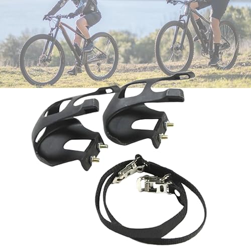 1 par de pedales de bicicleta, clips para dedos de los pies, jaula de carretera, clips para pedales de bicicleta, accesorios para bicicleta de
