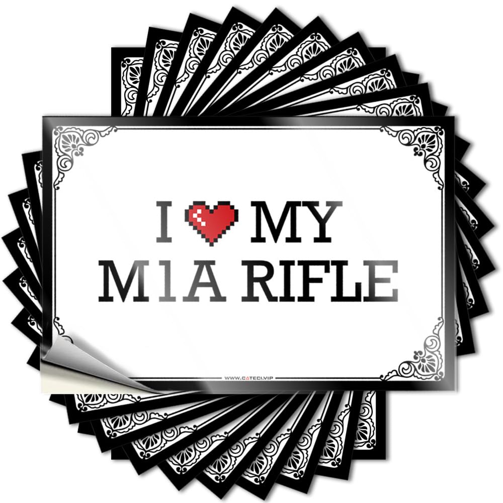 I Love My M1a Rifle Stuff for Men Summer - Tattoos Helmet Waterproof Decal(8X12CM)