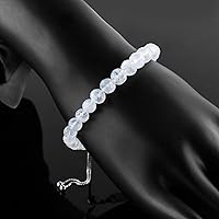Vista 3 de OdrillionGems Natural Moonstone Gemstones Bolo Bracelet, Faceted Beads, Healing Crystals, 925 Sterling Silver, Birthstone, Handmade, Adjustable