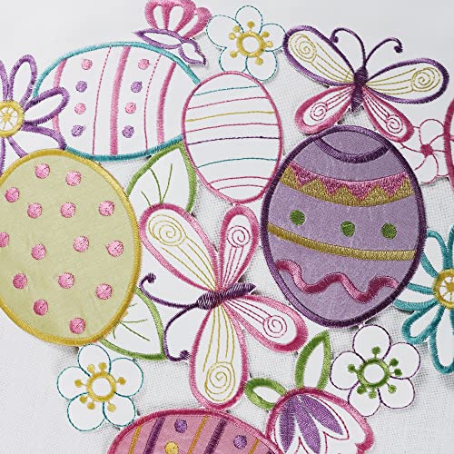 Owenie Easter Table Runner, Embroidered And Cutwork Colorful Eggs Table Runner For Easter Holiday And Spring Season Table Decor, 13 X 70 Inch Cute Dresser Scarves #TOP5