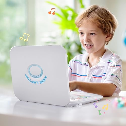 Miniatura 4 de Portátil para niños, 80 modos de aprendizaje para aprender alfabeto, palabras, matemáticas, juegos y música, computadora de aprendizaje educativo