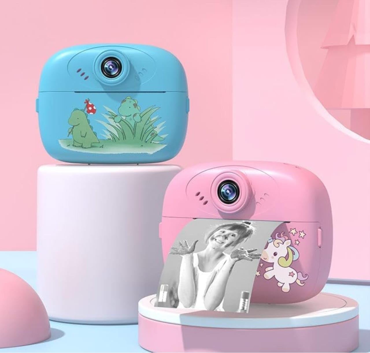 48 MP Kids Digital Print Camera with 2.0 Inch HD IPS Screen, Multi Zoom, Thermal Printing, Ideal for Children Over 3 Years Old, Environmental and Durable (Multicolor)