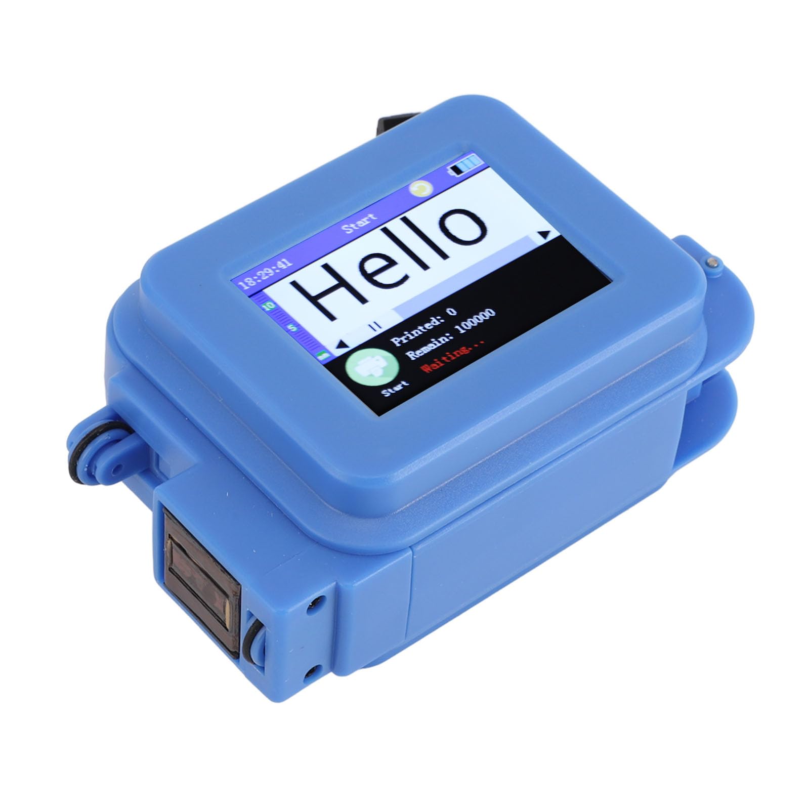 Stampante a getto d'inchiostro tascabile regolabile altezza di stampa 0,1-0,5/1 touch screen Encoder a getto d'inchiostro portatile con inchiostro rapido per stampante per codici a barre (blu)