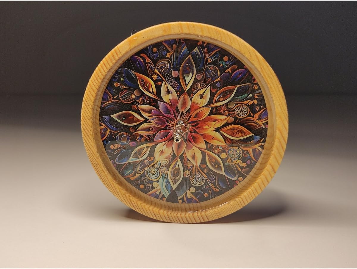 Handmade Wooden and Resin Incense Holder, Nature Theme Decorative Incense Stand, Multicolor - Multicolor