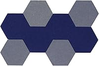 Vista 10 de LAJAR 8 Piezas de Azulejos Hexagonales de Tablero de Anuncios de Fieltro, Azulejos de Tablero de Pines Autoadhesivos de Fieltro para Fotos, Verde