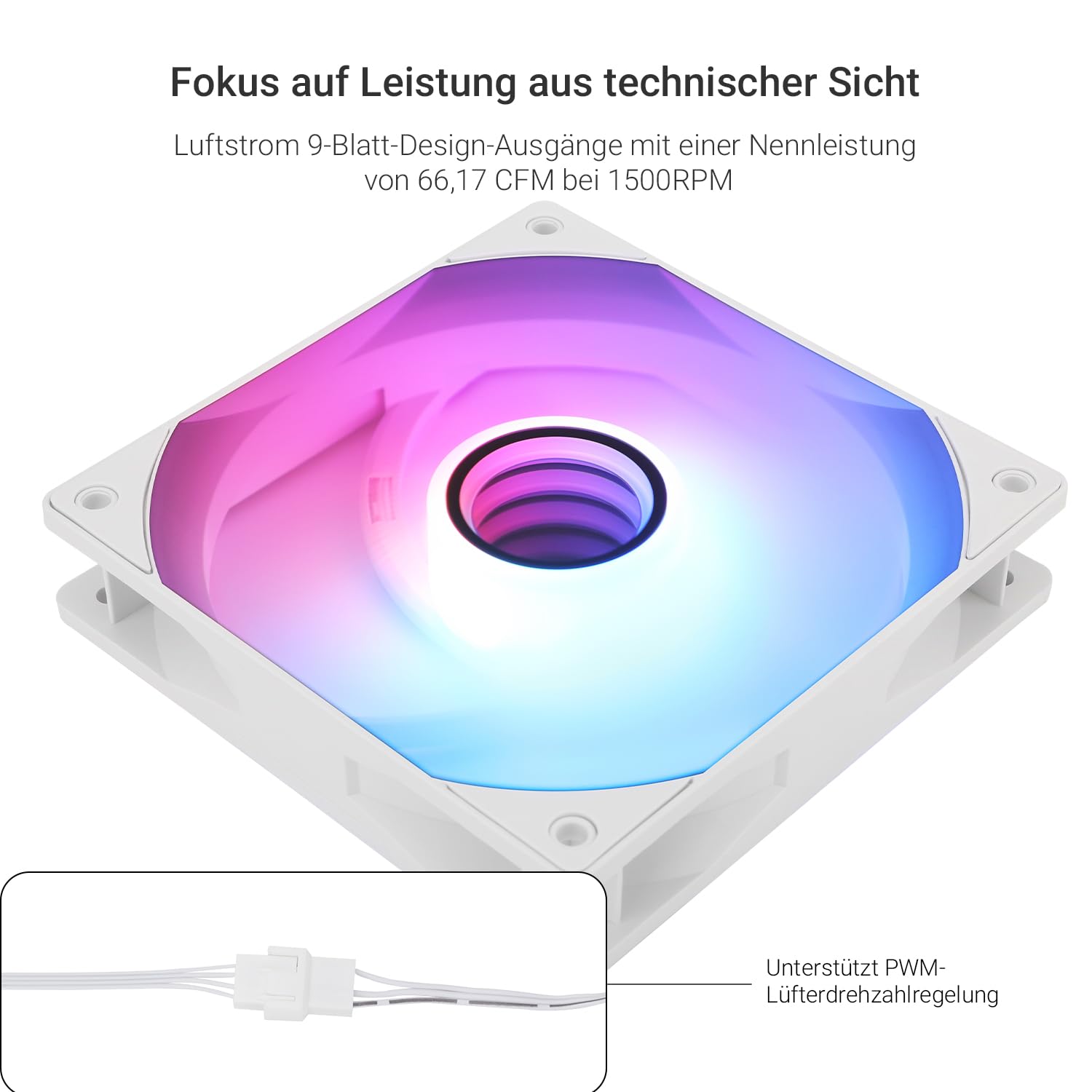 Thermalright TL-S12W CPU-ventilator – 1500 RPM, PWM, ARGB – Stille S-FDB-lager, Geschikt Voor Behuizing En CPU-koeler