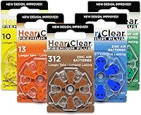 Vista 6 de HearClear - Pilas para audífonos PR48 de tamaño 13, 1,45 V, pestaña naranja (12 baterías)