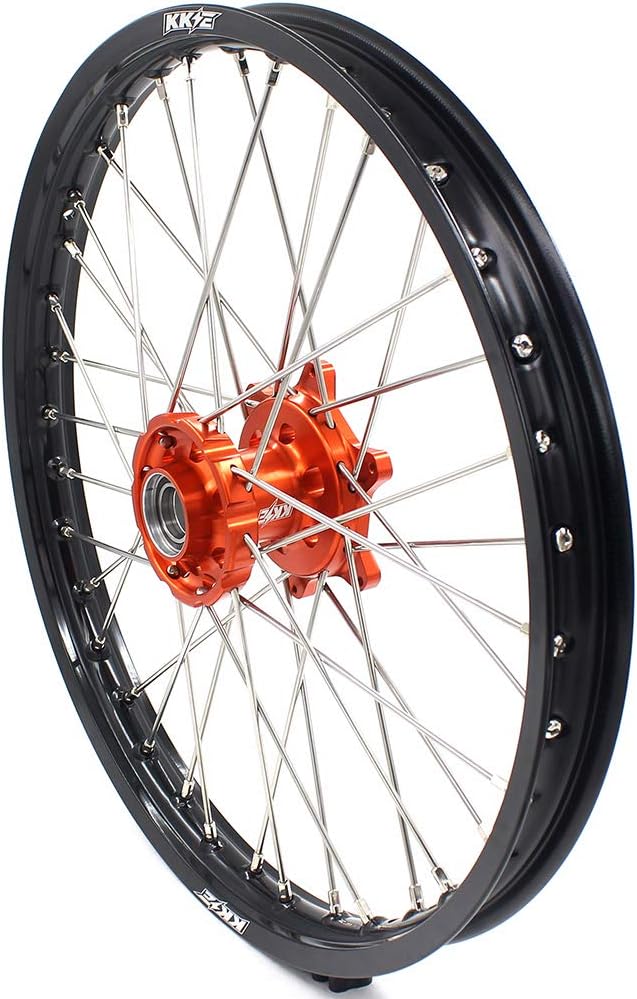 KKE 1.6 * 21/2.15 * 18'' Enduro Cush Drive Spoked Wheels Rims Set Compatible with KTM EXC/EXC-F/SX/SX F/XC/XCF/XCW/XCF-W 125-530 2003-2026