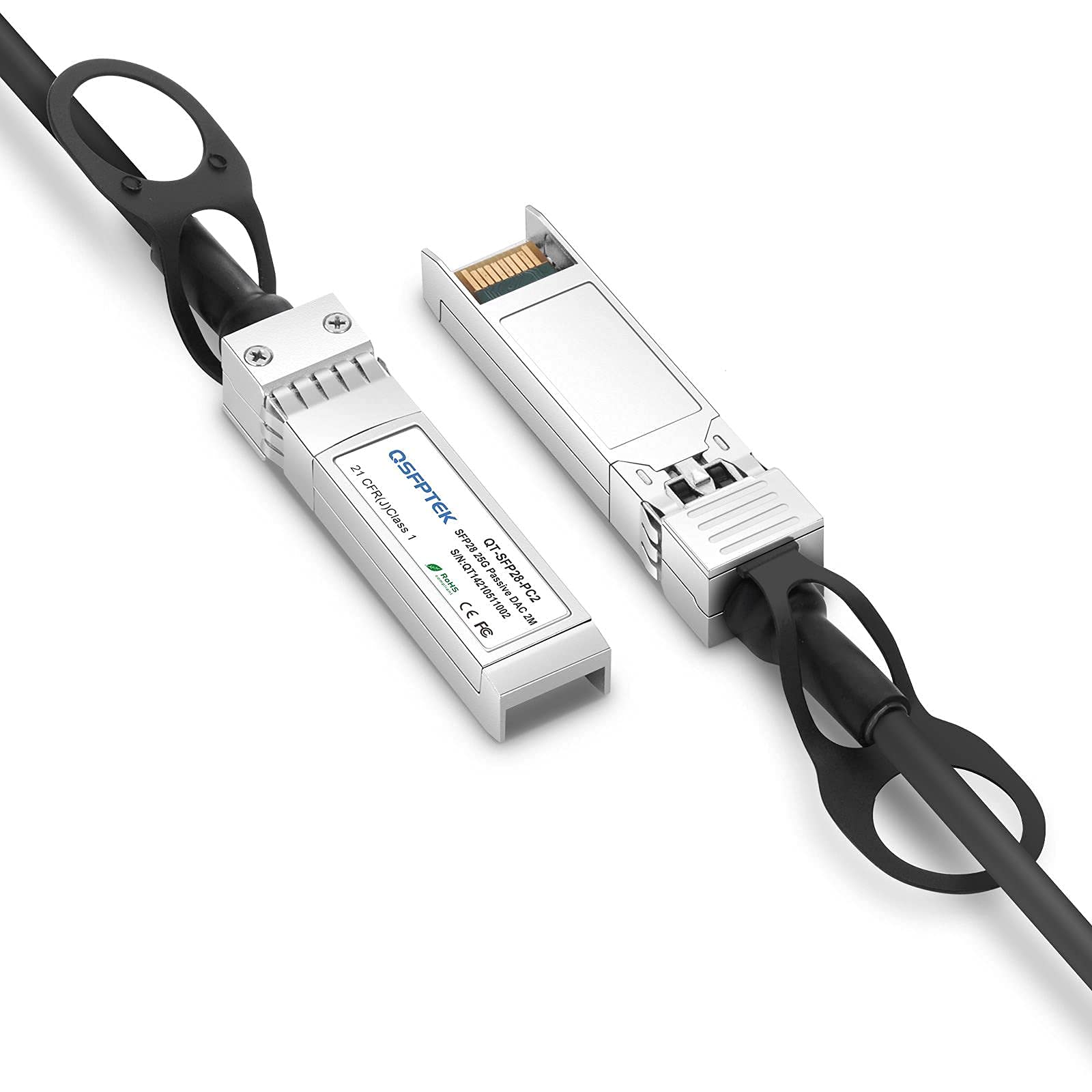 QSFPTEK 100G QSFP28 DAC 2 m, cavo passivo diretto in rame, cavo twinax, compatibile con Cisco QSFP-100G-CU2M