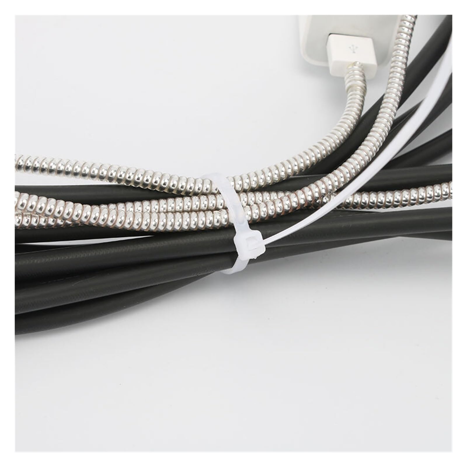 Surtido de bridas para cables,Bridas para cables, Brida de nailon de plástico autoblocante, 100 unidades, brida negra 5X300(5x300mm)
