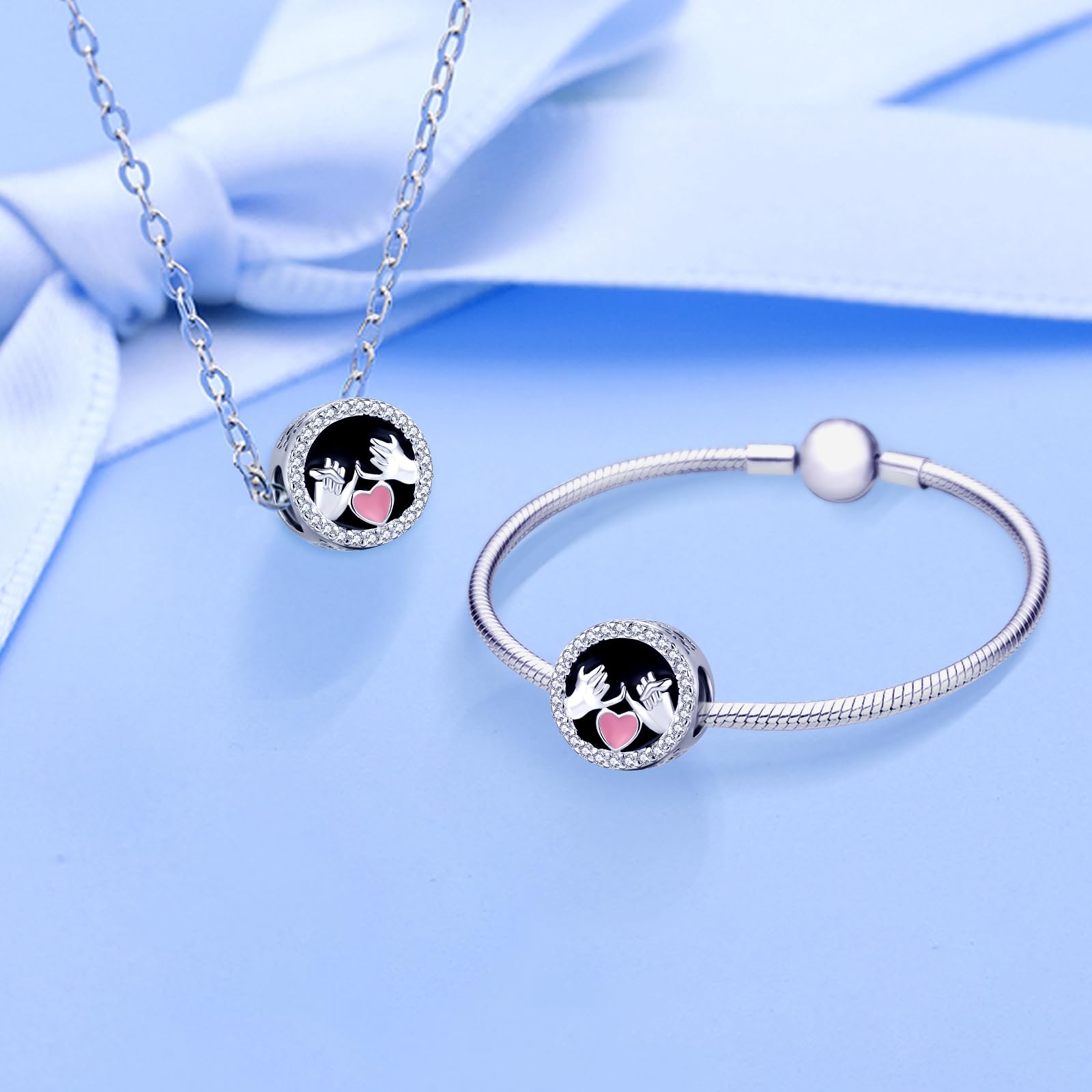 Eusense Charms pour Pandora Pendentif Ttortue Charm Croix Boussole Cheval Charme Pendentif Perles Compatible pour Européen Bracelets