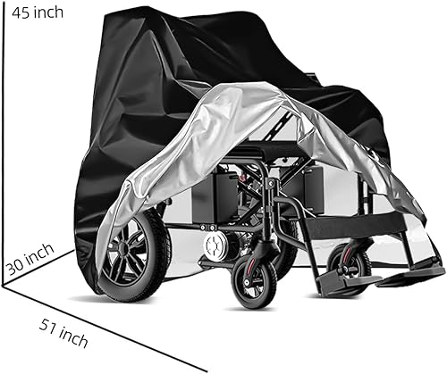 Miniatura 2 de Funda para silla de ruedas, funda para silla de ruedas eléctrica, funda para silla de ruedas para almacenamiento, resistente al agua y al polvo para