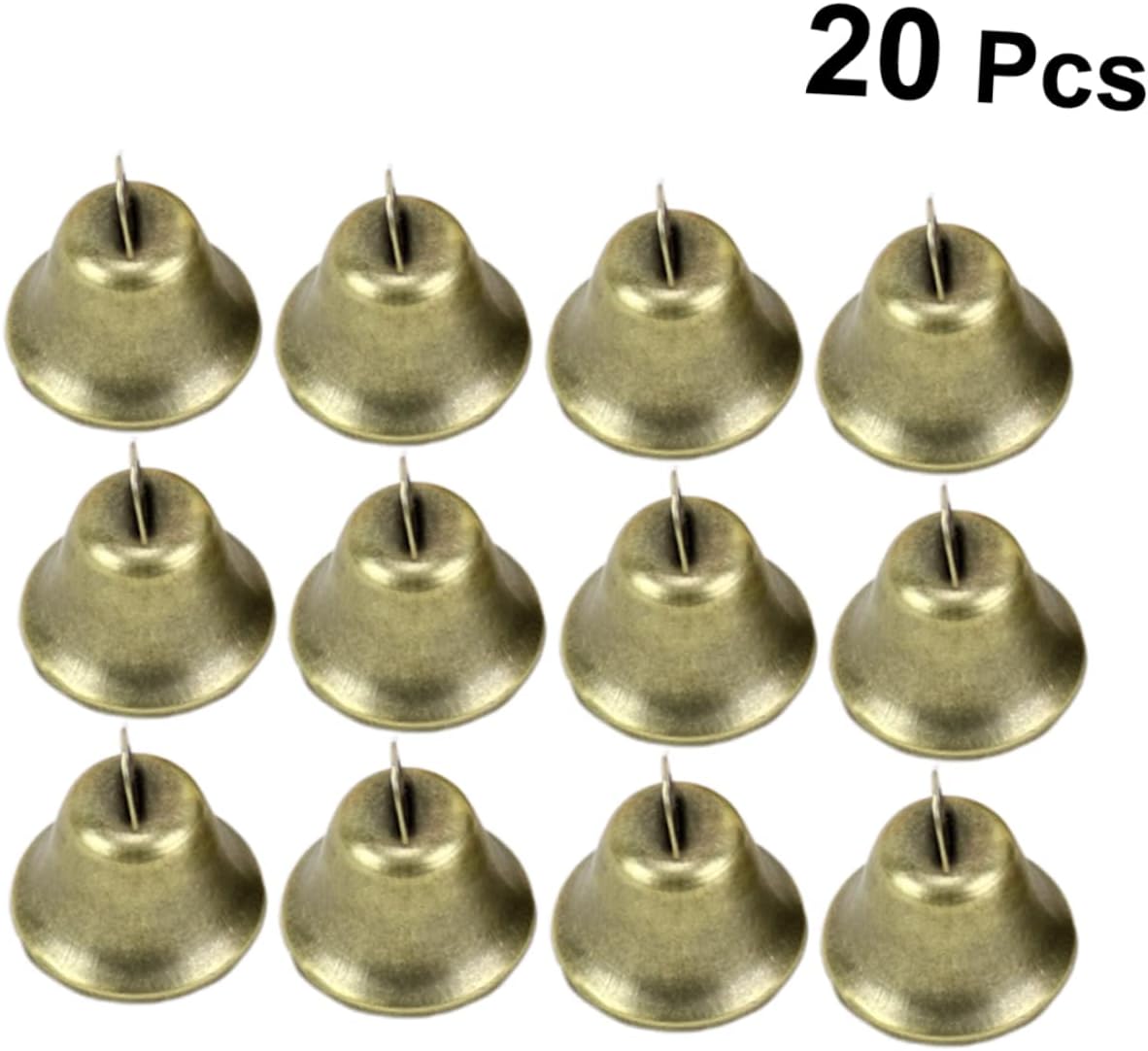 TEHAUX 20pcs DIY Retro Horn Bell Garden Bells Wind Chime Accessories Rustic Craft Decor