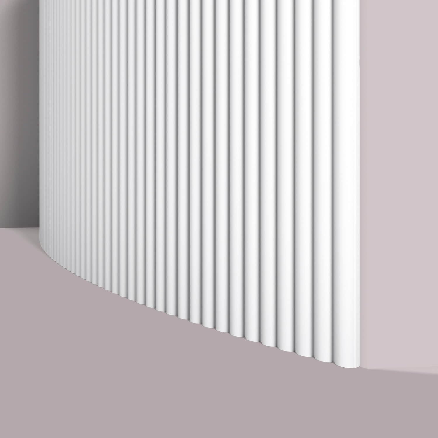 Panneau mural 3D flexible CANELÉ S ARSTYL pour habiller facilement les murs arrondis