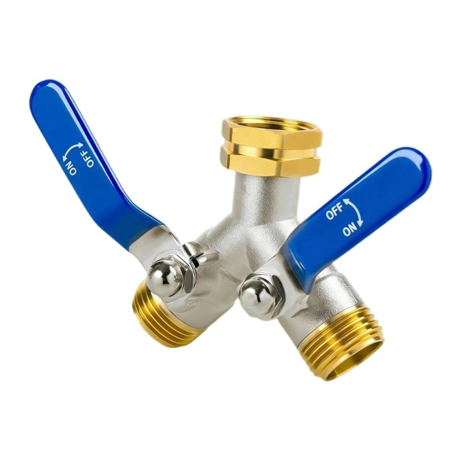 Q9QF 2 Way Garden Hose Splitter Irrigation Tap Water Distributor Valve