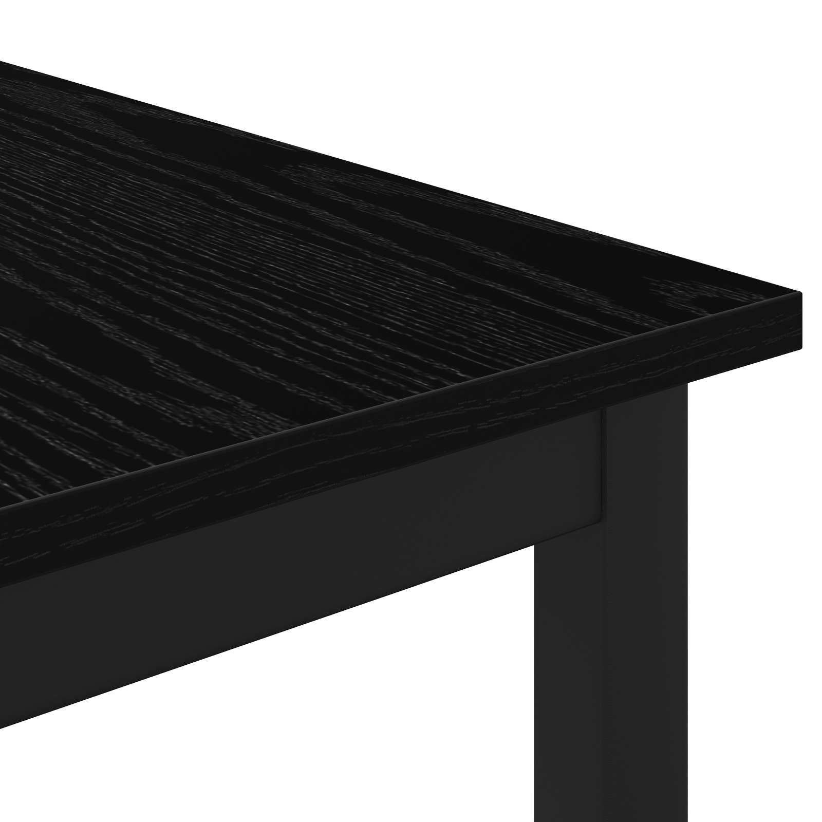 Mesa de centro con aspecto de roble negro, 60 x 50 x 36 cm, de material de madera con patas de metal, diseño moderno, resistente y duradera, para salón, dormitorio y pasillo
