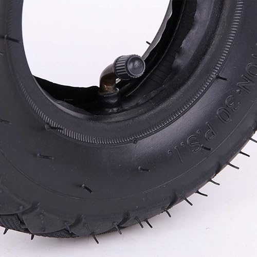 Miniatura 5 de Paquete de 2 neumáticos de 2.80/2.50-4 pulgadas y tubo interior de 8 pulgadas de diámetro exterior para carretilla de mano, jardín, carrito
