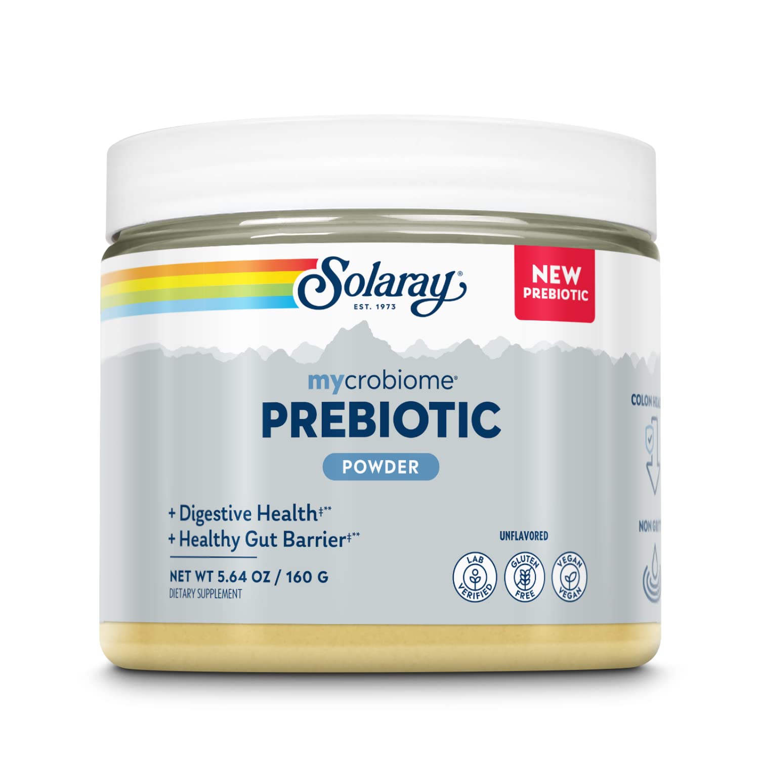 SOLARAY Prebiótico em Pó com Amido Resistente e MyceliaGI, 20 porções, 160 g