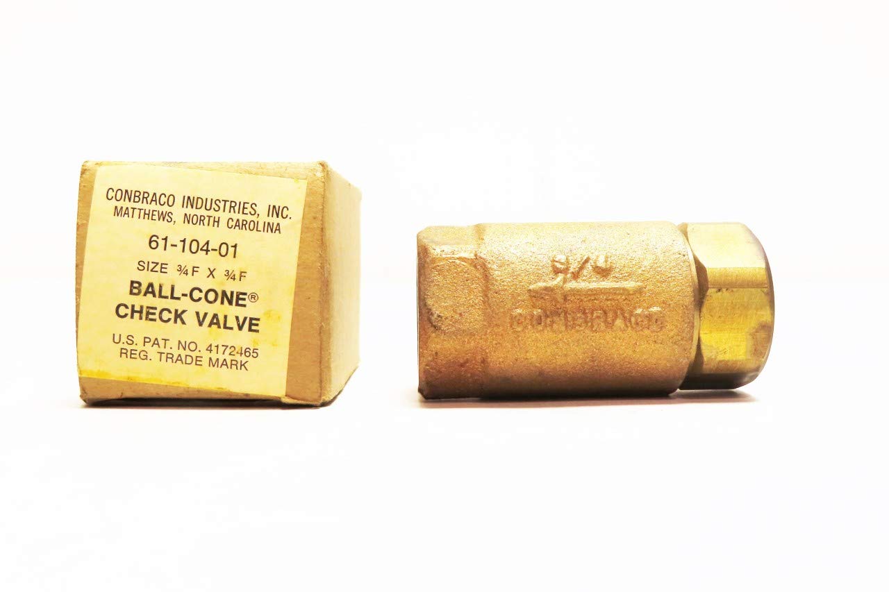 CONBRACO 61-104-01 Ball-Cone Brass Check Valve 3/4IN NPT