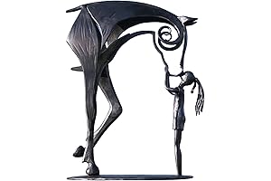 JACE Kiss Horse Sculpture, Modern Metal Horse Statue