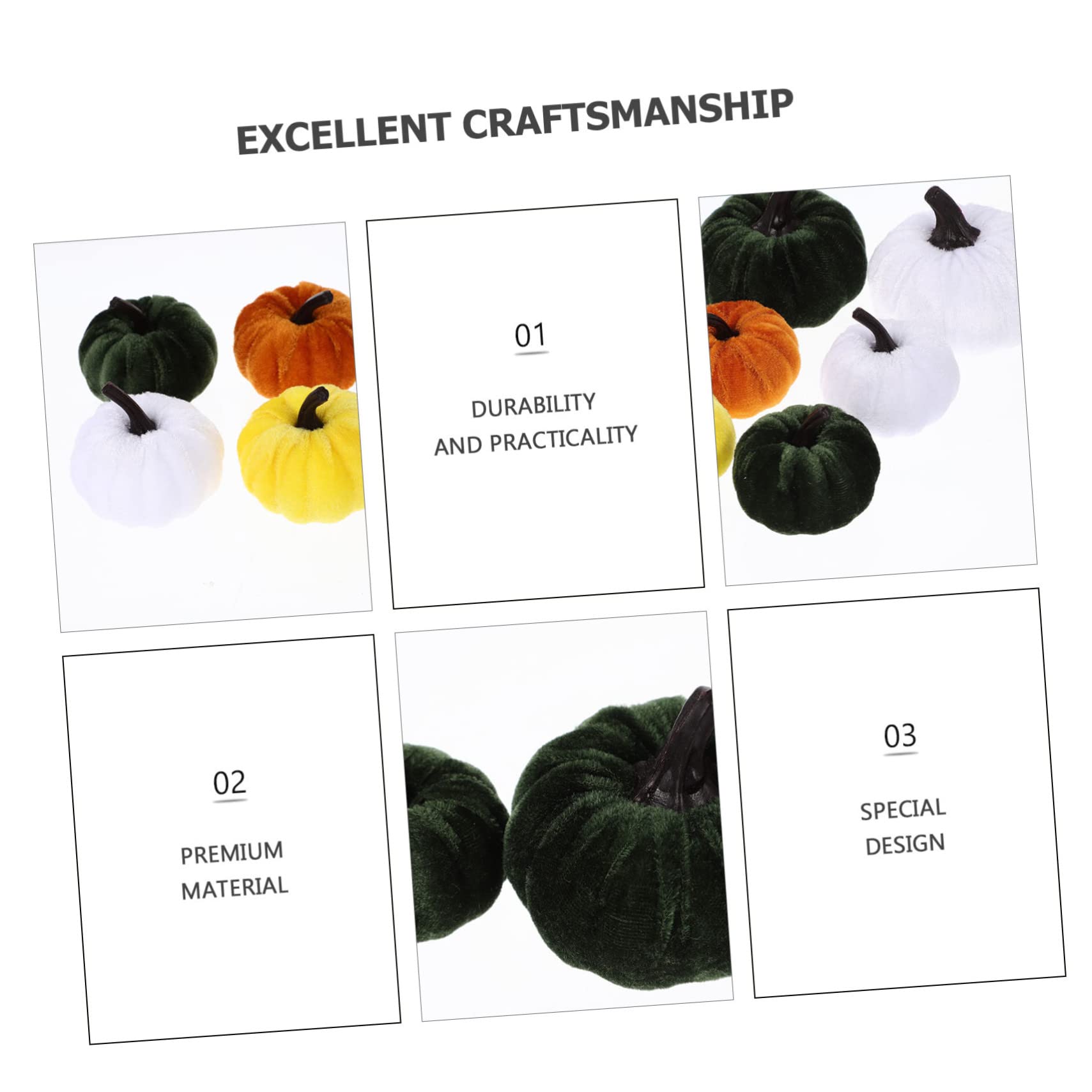 Cabilock 60 STK künstlicher Kürbis Simulationskürbis gefälschter Künstliche se Pumpkin Decoration hochzeitsdeko gefälschte dekorative se Festival- Flanell