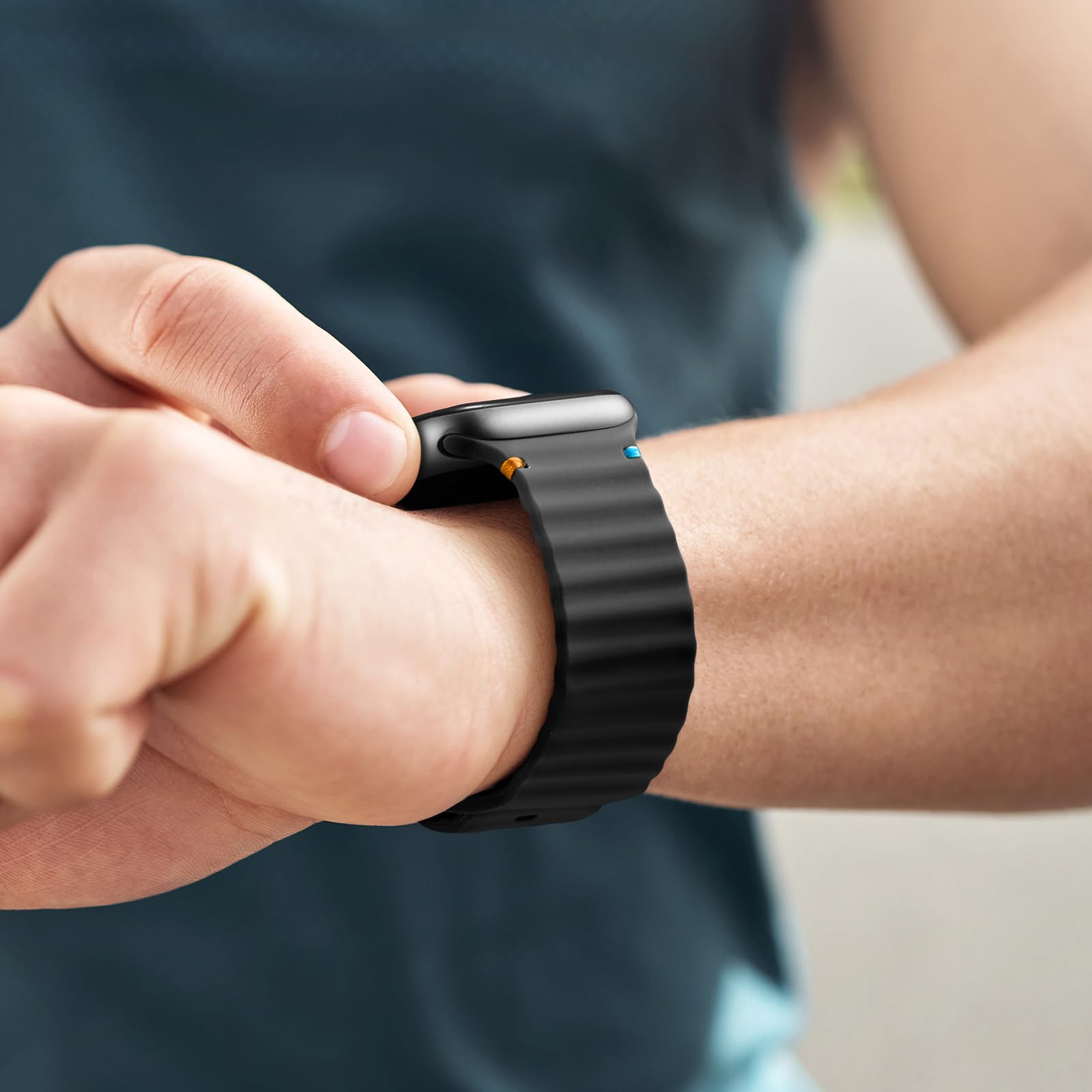 Netolo Sportowy pasek kompatybilny z Apple Watch 10, 46 mm, 44 mm, 45 mm, 49 mm, 42 mm, miękki silikon, zapasowy pasek kompatybilny z iWatch SE Series 10, 9, 8, 7, 6, 5, 4, 3, 2, 1, Ultra, dla