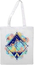 Nacnic sac fourre-tout en toile de montagne AQUARELLE. bandoulière polyvalent