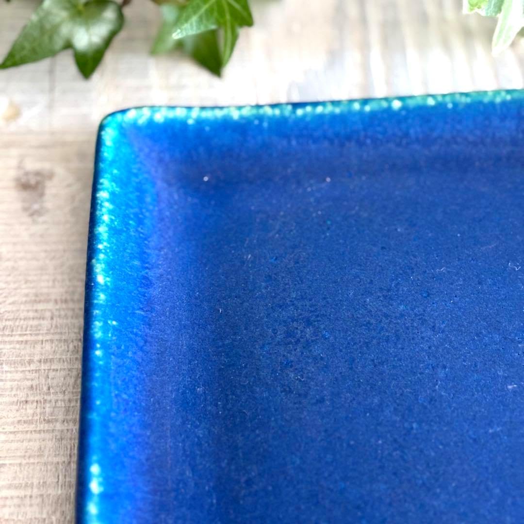 スクエアプレート （L） 四角大皿 オードブルプレート ターコイズ