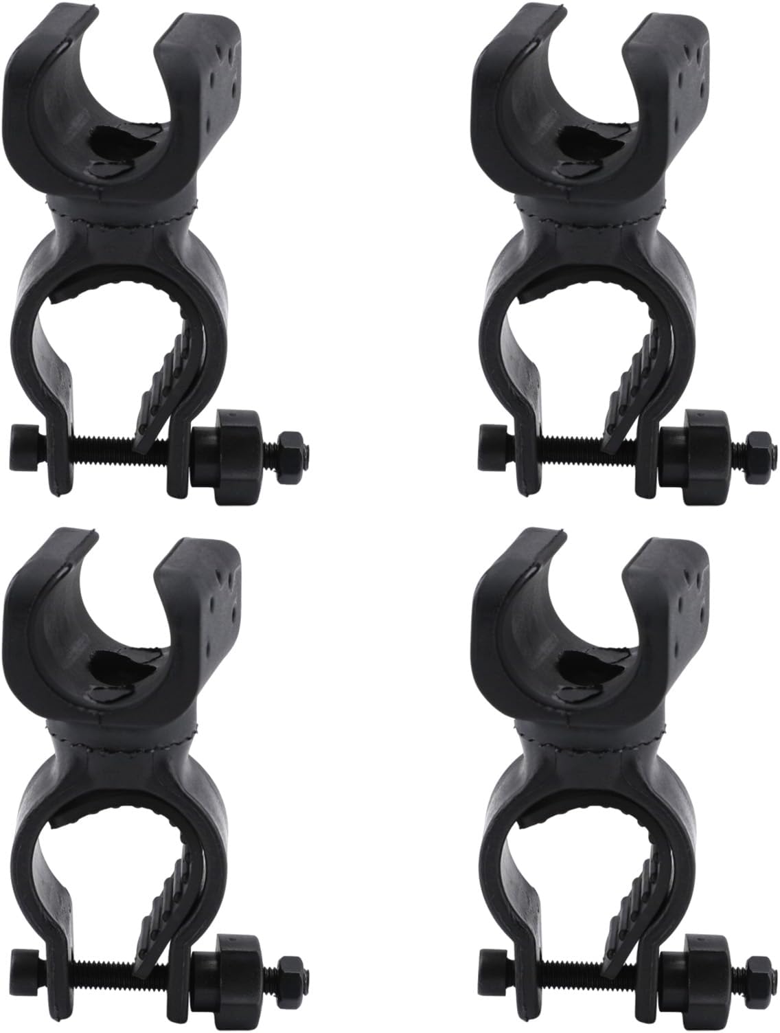 4 Pcs Cane Holder for Walker, Universal Walking Stick Holders for Wheelchair, Walking Stick Rollator for Wheelchair, Strong Crutches Stick Bracket, Mobility Scooter Crutch Holder Walker Accessories