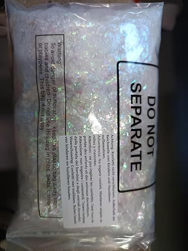 Miniatura 8 de Containlol Bolsa de confeti holográfico brillante iridiscente, color de radio de invierno, papel de aluminio metálico, para decoración de mesa de