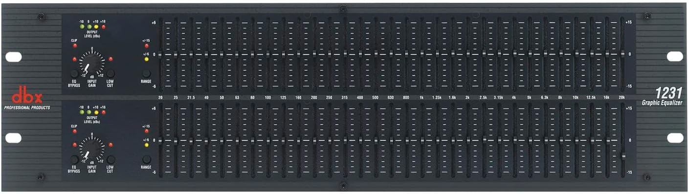 - 1231 Dual-Channel, 31-Band Graphic Equalizer, Black