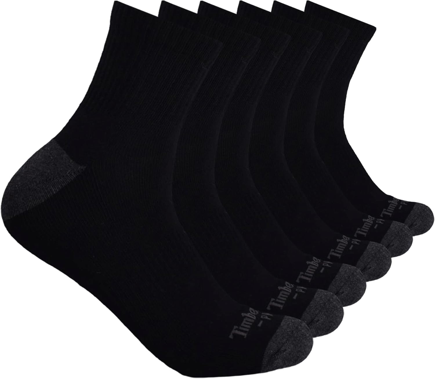 Timberland PRO mens 6-pack Quarter Socks