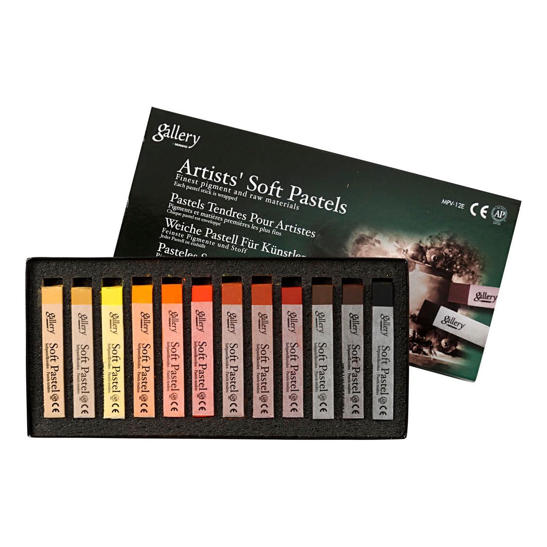 Mungyo Gallery Soft Pastel set of 12 earthtone shades