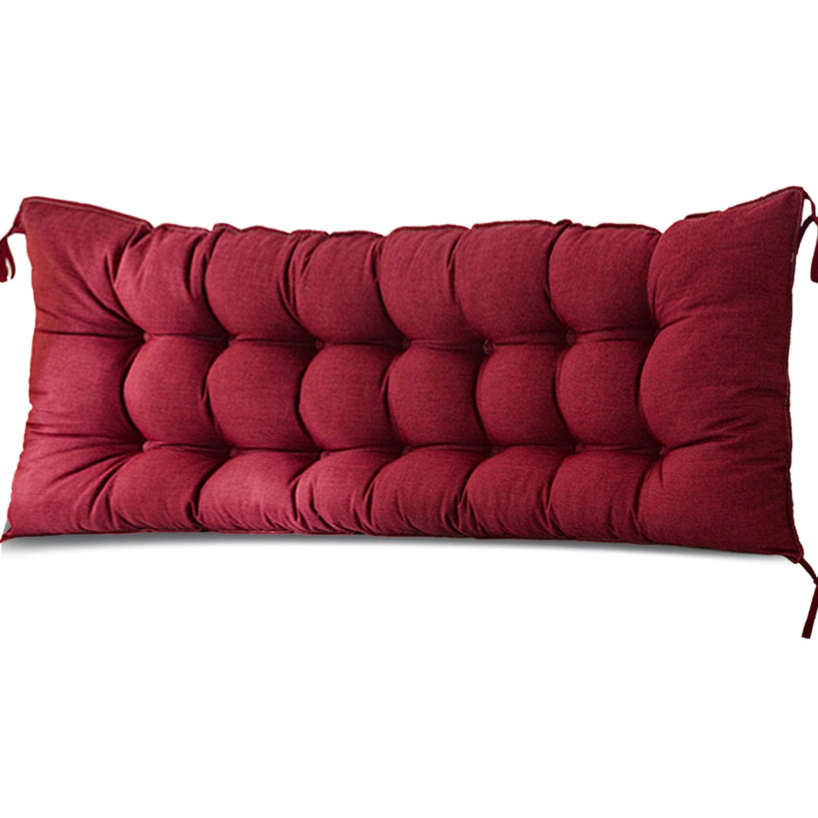 Coussin banc jardin 150 cm rouge étanche : la solution contre les assises rigides et humides