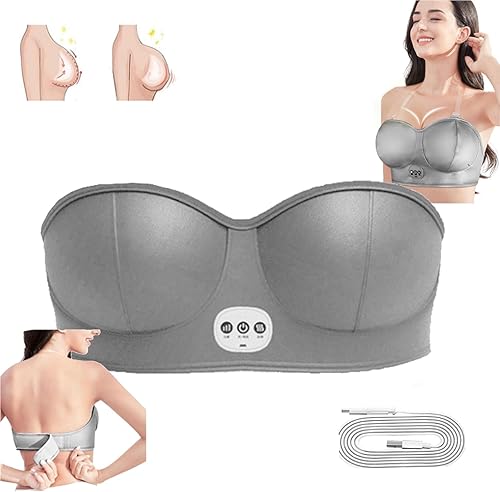 Blossomup - Masajeador eléctrico de busto, masajeador de senos inalámbrico USB, levantamiento de busto eléctrico portátil con 3 modos de masaje,