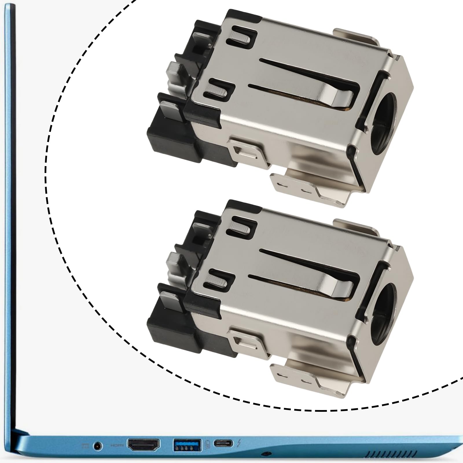 2X Presa di Corrente DC Jack Connettore di Ricarica Compatibile con Acer Swift 3 SF314-43 SF314-57
