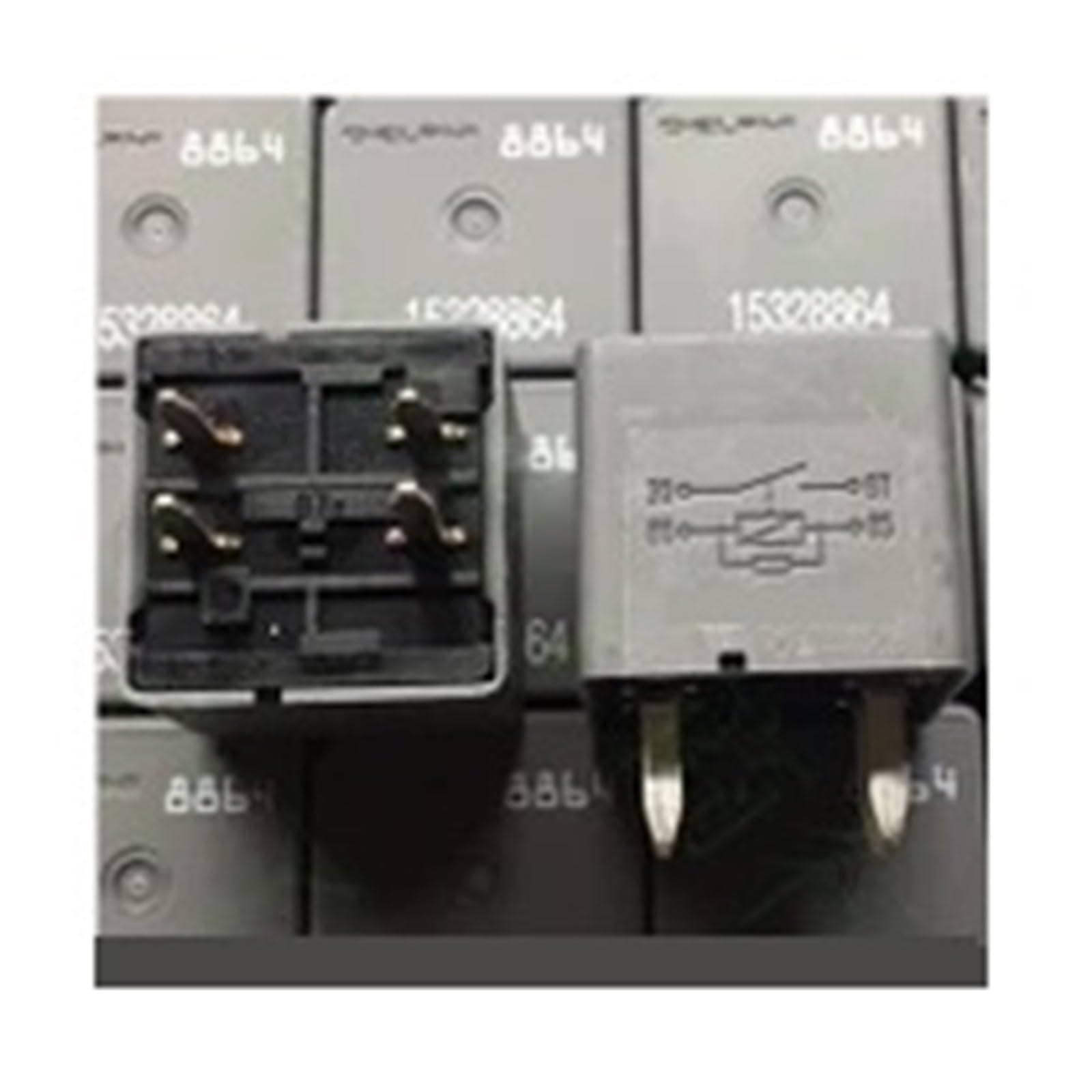 Relais 12V 15328864 haute durabilité DC 12V 5PIN pour circuits de carrosserie