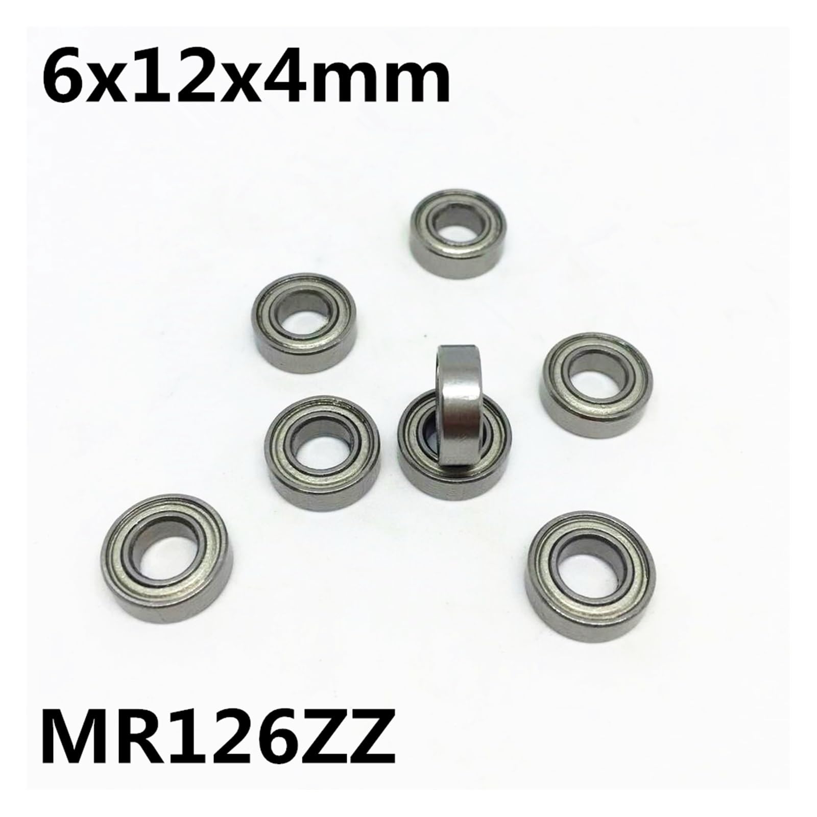 EKCOS 50 sztuk MR126ZZ L-1260ZZ 6x12x4 Mm łożysko kulkowe zwykłe miniaturowe łożysko zaawansowane MR126Z MR126 (Color : Thermostability)